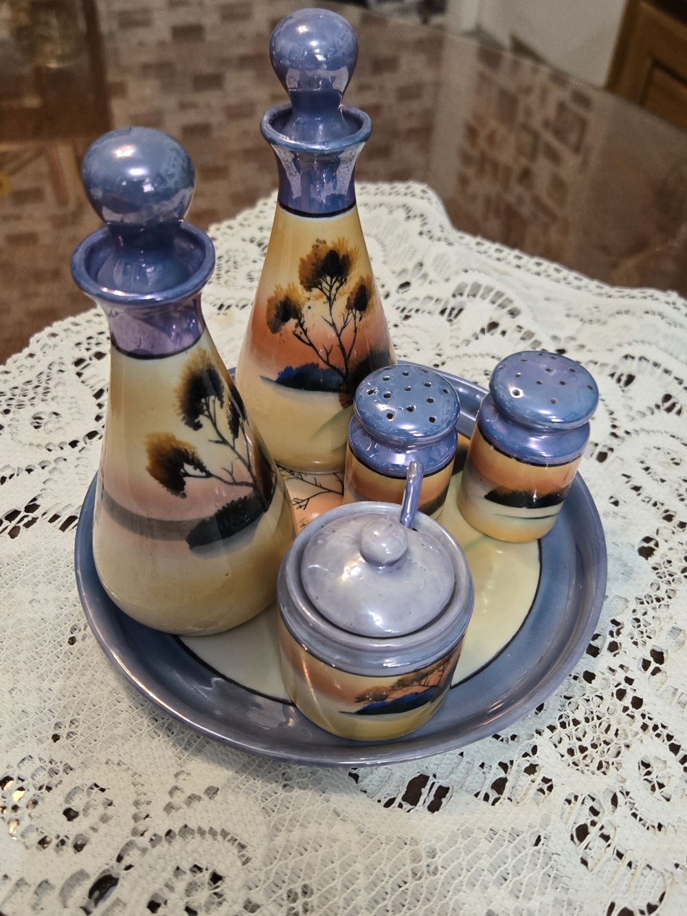 Vintage Japanese Lusterware 6 Piece Set